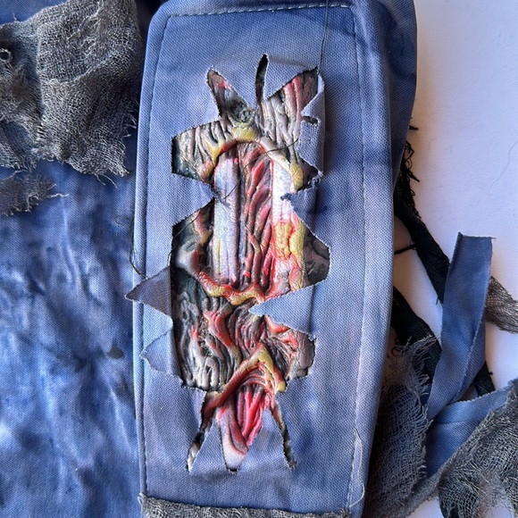 Zombie dress with waist tie, polyester stretch and comfortable! - Picture 6 of 12